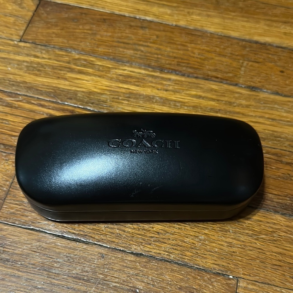 Coach Matte Black Eyeglass Case